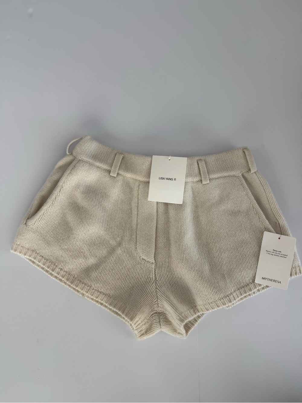 Lisa Yang Cream Knit Women's Shorts